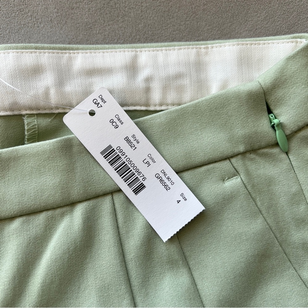 New J.Crew Martie Slim Bi-stretch Cotton Crop Pant in Light Pistachio - Picture 3 of 4